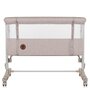 Patut co-sleeper, Lionelo, Aurora, 3 in 1, Cu leganare si setare unghiulara, Include saltea cu densitate T25 si geanta transport, Reglabil in 5 pozitii, Pana la 9 kg, 0 luni+, 85x60x66 cm, Certificari EN 1130:2019+AC:2020, EN 16890:2, Bej - 11