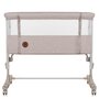 Patut co-sleeper, Lionelo, Aurora, 3 in 1, Cu leganare si setare unghiulara, Include saltea cu densitate T25 si geanta transport, Reglabil in 5 pozitii, Pana la 9 kg, 0 luni+, 85x60x66 cm, Certificari EN 1130:2019+AC:2020, EN 16890:2, Bej - 13