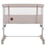 Patut co-sleeper, Lionelo, Aurora, 3 in 1, Cu leganare si setare unghiulara, Include saltea cu densitate T25 si geanta transport, Reglabil in 5 pozitii, Pana la 9 kg, 0 luni+, 85x60x66 cm, Certificari EN 1130:2019+AC:2020, EN 16890:2, Bej - 14