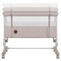 Patut co-sleeper, Lionelo, Aurora, 3 in 1, Cu leganare si setare unghiulara, Include saltea cu densitate T25 si geanta transport, Reglabil in 5 pozitii, Pana la 9 kg, 0 luni+, 85x60x66 cm, Certificari EN 1130:2019+AC:2020, EN 16890:2, Bej - 15
