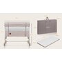 Patut co-sleeper, Lionelo, Aurora, 3 in 1, Cu leganare si setare unghiulara, Include saltea cu densitate T25 si geanta transport, Reglabil in 5 pozitii, Pana la 9 kg, 0 luni+, 85x60x66 cm, Certificari EN 1130:2019+AC:2020, EN 16890:2, Bej - 31