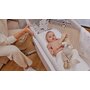Patut co-sleeper, Lionelo, Aurora, 3 in 1, Cu leganare si setare unghiulara, Include saltea cu densitate T25 si geanta transport, Reglabil in 5 pozitii, Pana la 9 kg, 0 luni+, 85x60x66 cm, Certificari EN 1130:2019+AC:2020, EN 16890:2, Bej - 43