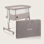 Patut co-sleeper, Lionelo, Aurora, 3 in 1, Cu leganare si setare unghiulara, Cu saltea, 0 luni+, Certificari EN 1130:2019+AC:2020, EN 16890:2, Bej - 55