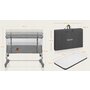 Patut co-sleeper, Lionelo, Aurora, 3 in 1, Cu leganare si setare unghiulara, Include saltea cu densitate T25 si geanta transport, Reglabil in 5 pozitii, Pana la 9 kg, 0 luni+, 85x60x66 cm, Certificari EN 1130:2019+AC:2020, EN 16890:2, Bej - 54