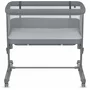 Patut co-sleeper, Lionelo, Aurora, 3 in 1, Cu leganare si setare unghiulara, Saltea cu densitate T25 si geanta transport, Reglabil in 5 pozitii pe inaltime, Pana la 9 kg, 0 luni+, 85x60x66 cm, EN 1130:2019+AC:2020, EN 16890:2, Granit - 11