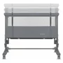 Patut co-sleeper, Lionelo, Aurora, 3 in 1, Cu leganare si setare unghiulara, Saltea cu densitate T25 si geanta transport, Reglabil in 5 pozitii pe inaltime, Pana la 9 kg, 0 luni+, 85x60x66 cm, EN 1130:2019+AC:2020, EN 16890:2, Granit - 10