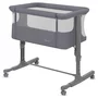 Patut co-sleeper, Lionelo, Aurora, 3 in 1, Cu leganare si setare unghiulara, Saltea cu densitate T25 si geanta transport, Reglabil in 5 pozitii pe inaltime, Pana la 9 kg, 0 luni+, 85x60x66 cm, EN 1130:2019+AC:2020, EN 16890:2, Granit - 5