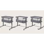 Patut co-sleeper, Lionelo, Aurora, 3 in 1, Cu leganare si setare unghiulara, Saltea cu densitate T25 si geanta transport, Reglabil in 5 pozitii pe inaltime, Pana la 9 kg, 0 luni+, 85x60x66 cm, EN 1130:2019+AC:2020, EN 16890:2, Granit - 3
