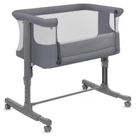 Patut co-sleeper, Lionelo, Aurora, 3 in 1, Cu leganare si setare unghiulara, Saltea cu densitate T25 si geanta transport, Reglabil in 5 pozitii pe inaltime, Pana la 9 kg, 0 luni+, 85x60x66 cm, EN 1130:2019+AC:2020, EN 16890:2, Granit, Resigilat