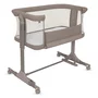 Patut co-sleeper, Lionelo, Pari, Multifunctional, Cu leganare, Reglabil in 6 pozitii pe inaltime, Saltea cu densitate T25, Geanta transport, 84x48x70-80 cm, Taupe - 1