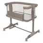 Patut co-sleeper, Lionelo, Pari, Multifunctional, Cu leganare, Reglabil in 6 pozitii pe inaltime, Saltea cu densitate T25, Geanta transport, 84x48x70-80 cm, Taupe - 5
