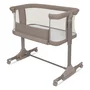 Patut co-sleeper, Lionelo, Pari, Multifunctional, Cu leganare, Reglabil in 6 pozitii pe inaltime, Saltea cu densitate T25, Geanta transport, 84x48x70-80 cm, Taupe - 6