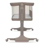 Patut co-sleeper, Lionelo, Pari, Multifunctional, Cu leganare, Reglabil in 6 pozitii pe inaltime, Saltea cu densitate T25, Geanta transport, 84x48x70-80 cm, Taupe - 11