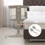 Patut co-sleeper, Lionelo, Pari, Multifunctional, Cu leganare, Reglabil in 6 pozitii pe inaltime, Saltea cu densitate T25, Geanta transport, 84x48x70-80 cm, Taupe - 19