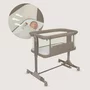Patut co-sleeper, Lionelo, Pari, Multifunctional, Cu leganare, Reglabil in 6 pozitii pe inaltime, Saltea cu densitate T25, Geanta transport, 84x48x70-80 cm, Taupe - 22
