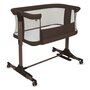 Patut co-sleeper, Lionelo, Pari, Multifunctional, Cu leganare, Reglabil in 6 pozitii pe inaltime, Saltea cu densitate T25, Geanta transport, 84x48x70-80 cm, Maro - 1