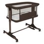 Patut co-sleeper, Lionelo, Pari, Multifunctional, Cu leganare, Reglabil in 6 pozitii pe inaltime, Saltea cu densitate T25, Geanta transport, 84x48x70-80 cm, Maro - 7