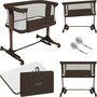 Patut co-sleeper, Lionelo, Pari, Multifunctional, Cu leganare, Reglabil in 6 pozitii pe inaltime, Saltea cu densitate T25, Geanta transport, 84x48x70-80 cm, Maro - 3