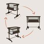 Patut co-sleeper, Lionelo, Pari, Multifunctional, Cu leganare, Reglabil in 6 pozitii pe inaltime, Saltea cu densitate T25, Geanta transport, 84x48x70-80 cm, Maro - 4