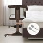 Patut co-sleeper, Lionelo, Pari, Multifunctional, Cu leganare, Reglabil in 6 pozitii pe inaltime, Saltea cu densitate T25, Geanta transport, 84x48x70-80 cm, Maro - 19