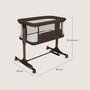 Patut co-sleeper, Lionelo, Pari, Multifunctional, Cu leganare, Reglabil in 6 pozitii pe inaltime, Saltea cu densitate T25, Geanta transport, 84x48x70-80 cm, Maro - 25