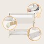Patut co-sleeper, Lionelo, Thomi Plus, 5 in 1, Multifunctional, Sustine pana la 9 kg ca patut, 15 kg tarc de joaca, 100 kg canapea, Inaltime reglabila in 7 pozitii, De la nastere pana la 4 ani, Cu 2 saltele din spuma T25, 94x70x77-93,5 cm, Bej - 44