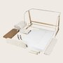 Patut co-sleeper, Lionelo, Thomi Plus, 5 in 1, Multifunctional, Sustine pana la 9 kg ca patut, 15 kg tarc de joaca, 100 kg canapea, Inaltime reglabila in 7 pozitii, De la nastere pana la 4 ani, Cu 2 saltele din spuma T25, 94x70x77-93,5 cm, Bej - 45