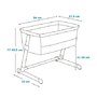Patut co-sleeper, Lionelo, Thomi Plus, 5 in 1, Multifunctional, Sustine pana la 9 kg ca patut, 15 kg tarc de joaca, 100 kg canapea, Inaltime reglabila in 7 pozitii, De la nastere pana la 4 ani, Cu 2 saltele din spuma T25, 94x70x77-93,5 cm, Bej - 51
