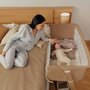 Patut co-sleeper, Lionelo, Thomi Plus, 5 in 1, Multifunctional, Sustine pana la 9 kg ca patut, 15 kg tarc de joaca, 100 kg canapea, Inaltime reglabila in 7 pozitii, De la nastere pana la 4 ani, Cu 2 saltele din spuma T25, 94x70x77-93,5 cm, Bej - 12
