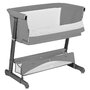 Patut co-sleeper, Lionelo, Thomi Plus, 5 in 1, Multifunctional, Sustine pana la 9 kg ca patut, 15 kg tarc de joaca, 100 kg canapea, Inaltime reglabila in 7 pozitii, De la nastere pana la 4 ani, Cu 2 saltele din spuma T25, 94x70x77-93,5 cm, Gri - 8