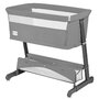 Patut co-sleeper, Lionelo, Thomi Plus, 5 in 1, Multifunctional, Sustine pana la 9 kg ca patut, 15 kg tarc de joaca, 100 kg canapea, Inaltime reglabila in 7 pozitii, De la nastere pana la 4 ani, Cu 2 saltele din spuma T25, 94x70x77-93,5 cm, Gri - 9