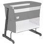 Patut co-sleeper, Lionelo, Thomi Plus, 5 in 1, Multifunctional, Sustine pana la 9 kg ca patut, 15 kg tarc de joaca, 100 kg canapea, Inaltime reglabila in 7 pozitii, De la nastere pana la 4 ani, Cu 2 saltele din spuma T25, 94x70x77-93,5 cm, Gri - 25