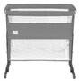 Patut co-sleeper, Lionelo, Thomi Plus, 5 in 1, Multifunctional, Sustine pana la 9 kg ca patut, 15 kg tarc de joaca, 100 kg canapea, Inaltime reglabila in 7 pozitii, De la nastere pana la 4 ani, Cu 2 saltele din spuma T25, 94x70x77-93,5 cm, Gri - 28