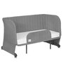 Patut co-sleeper, Lionelo, Thomi Plus, 5 in 1, Multifunctional, Sustine pana la 9 kg ca patut, 15 kg tarc de joaca, 100 kg canapea, Inaltime reglabila in 7 pozitii, De la nastere pana la 4 ani, Cu 2 saltele din spuma T25, 94x70x77-93,5 cm, Gri - 33