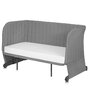 Patut co-sleeper, Lionelo, Thomi Plus, 5 in 1, Multifunctional, Sustine pana la 9 kg ca patut, 15 kg tarc de joaca, 100 kg canapea, Inaltime reglabila in 7 pozitii, De la nastere pana la 4 ani, Cu 2 saltele din spuma T25, 94x70x77-93,5 cm, Gri - 35
