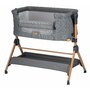 Patut co-sleeper si scaun inalt, FreeON, Nest&Feed, 2 in 1, Cu laterala culisanta si roti, Cu raft,Transformabil in scaun de masa, Pana la 9 kg, respectiv, 15 kg, Cu tavita detasabila, Reglabil pe inaltime, 0 luni+, Grey - 2