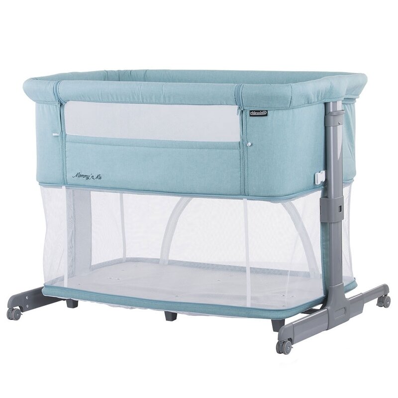 Chipolino - patut co-sleeper mommy'n me tarc mint, 88x50 cm, albastru