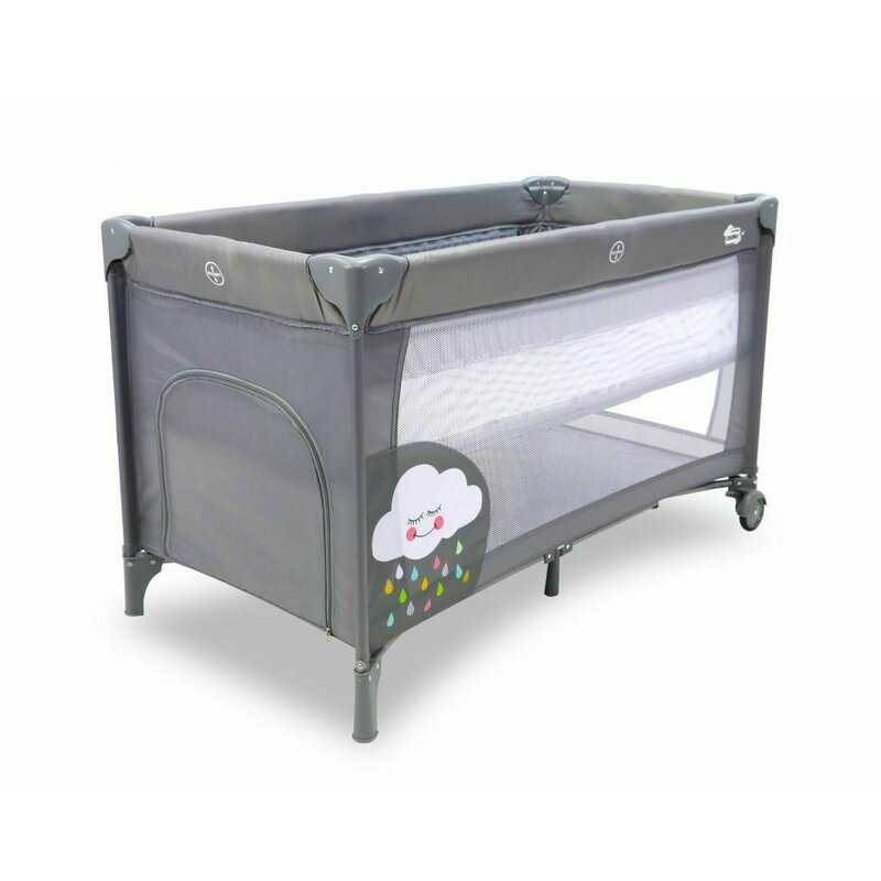 Asalvo - patut pliant cu doua nivele smooth cloud, 120x60 cm