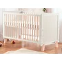 Patut din lemn bebe, 120x60 cm, Transformabil, Cu bariera de siguranta,  Din lemn de pin si mdf, Stabil si rezistent, White, FreeON, Ava - 4