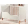 Patut din lemn bebe, 120x60 cm, Transformabil, Cu bariera de siguranta,  Din lemn de pin si mdf, Stabil si rezistent, White, FreeON, Ava - 5