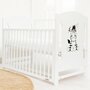 Patut din lemn bebe, 120x60 cm, Cu laterala culisanta, Pana la 20 kg, Certificat lemn FSC, Reglabil pe inaltime in 3 pozitii, Cu 3 bete detasabile, Conform cu EN 716-1:2008, EN 716-2:2008, New Baby, Mia, White Zebra - 2