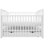 Patut din lemn bebe, 120x60 cm, Cu sertar cu capac si laterala culisanta, Certificat lemn FSC, Reglabil pe inaltime in 3 pozitii, Conform cu EN 716-1:2008, EN 716-2:2008, New Baby, Lilly, White - 7