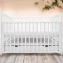 Patut din lemn bebe, 120x60 cm, Cu sertar cu capac si laterala culisanta, Certificat lemn FSC, Reglabil pe inaltime in 3 pozitii, Conform cu EN 716-1:2008, EN 716-2:2008, New Baby, Lilly, White - 5
