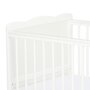 Patut din lemn bebe, 120x60 cm, Cu sina speciala pentru dentitie, Multifunctional,  EN716-1, EN716-2, Alb, Qmini, Julia, Resigilat - 6