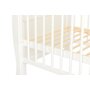 Patut din lemn bebe, 120x60 cm, Cu sina speciala pentru dentitie, Multifunctional,  EN716-1, EN716-2, Alb, Qmini, Julia, Resigilat - 5
