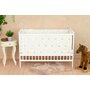 Patut din lemn bebe, 120x60 cm, Cu sina speciala pentru dentitie, Multifunctional,  EN716-1, EN716-2, Alb, Qmini, Julia, Resigilat - 10