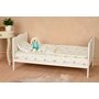 Patut din lemn bebe, 120x60 cm, Cu sina speciala pentru dentitie, Multifunctional,  EN716-1, EN716-2, Alb, Qmini, Julia, Resigilat - 13