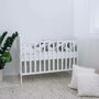 Patut din lemn bebe, 120x60 cm, Transformabil pentru bebe si junior, Din lemn de pin si mdf, Cu sina speciala pentru dentitie, Stabil si rezistent, White, FreeON, Lory - 10