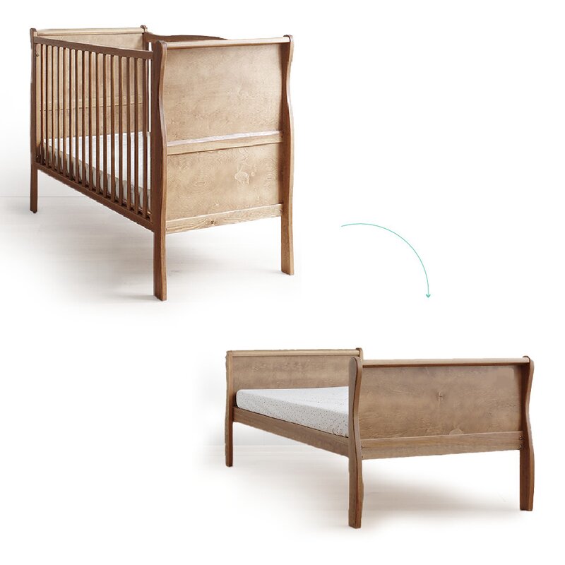 Woodies safe dreams - patut transformabil noble vintage pentru bebe si junior, 140x70 cm
