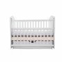 Patut VESSANTI Como Balansoar culisant - Alb cu Bej + Saltea Cocos 10 cm - 2